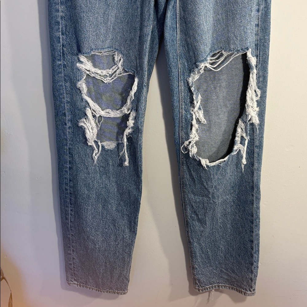 AE Strigid Ripped Highest Waist Baggy Straight Jean - Picture 5 of 13